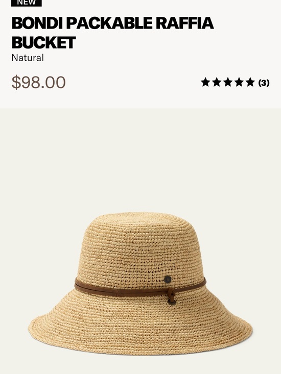 Hemlock Hat Co. Accessories - Packable Raffia Bucket Hat - Natural